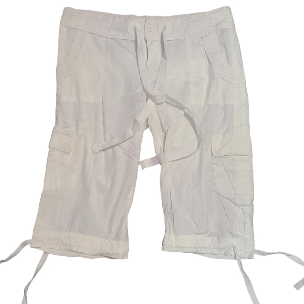 ANGEL KISS white bermuda cargo shorts 9